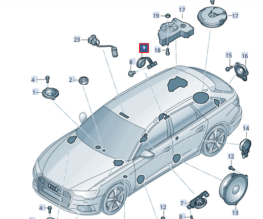 NEW AUDI A6 C8 LEFT ROOF LOUDSPEAKER 4K9035827 ORIGINAL