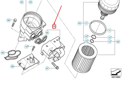 NEW BMW 1 E87 ENGINE OIL COOLER 11427508967 ORIGINAL