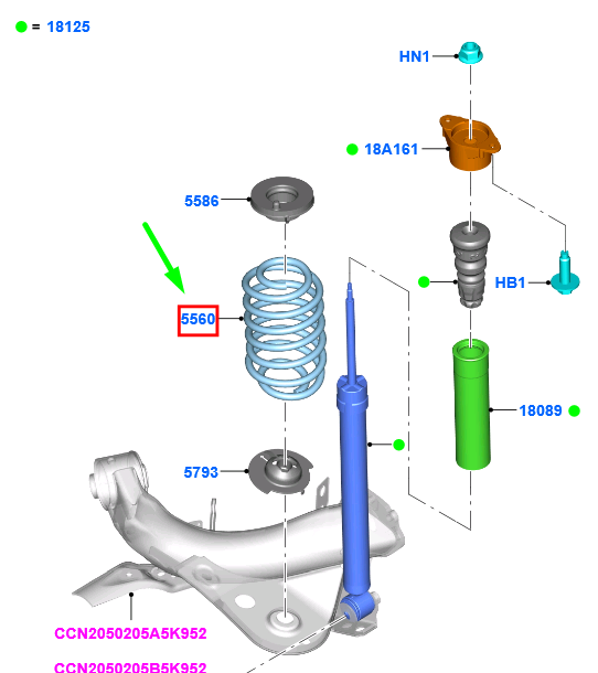 new ford fiesta mk6 rear coil spring 1766936 c1bc-5560-aaa original