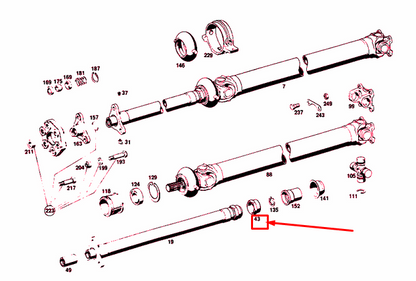 NEW MERCEDES-BENZ S W108 PROPELLER SHAFT NUT A1104110172 ORIGINAL