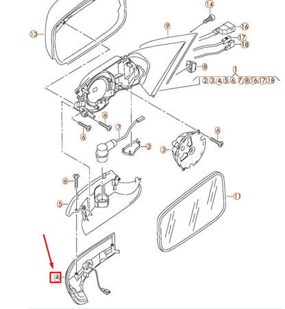 NEW VW PHAETON GP3 FRONT LEFT DOOR MIRROR TURN INDICATOR 3D0949101B
