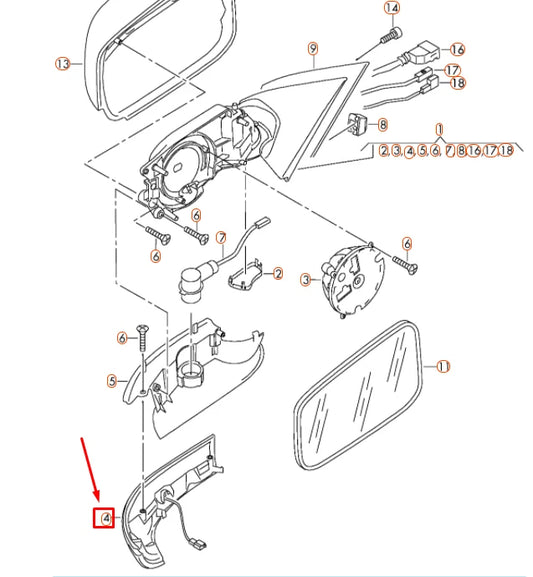 NEW VW PHAETON GP3 FRONT LEFT DOOR MIRROR TURN INDICATOR 3D0949101B