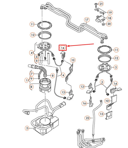 NEW AUDI R8 42 LEFT UPPER FUEL GAUGE SENSOR 420919673A ORIGINAL