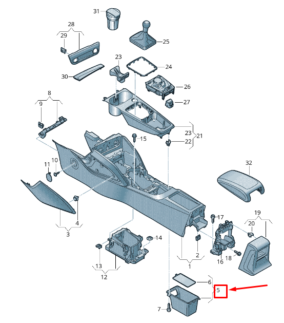 NEW AUDI Q2 GA STORAGE COMPARTMENT 81A863300A4PK ORIGINAL