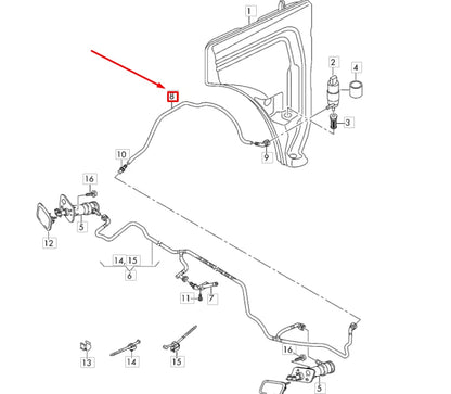 NEW AUDI Q7 4M HEADLIGHT WASHER SYSTEM HOSE 4M0955970B