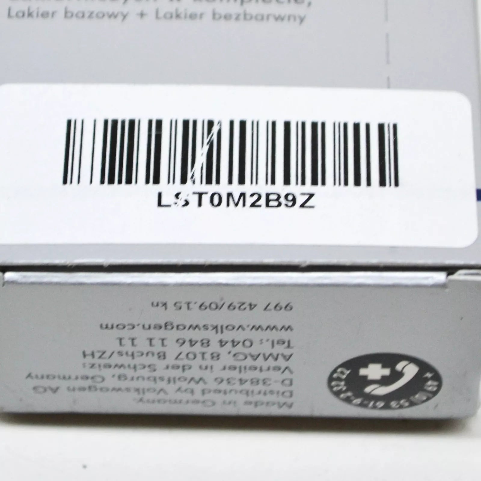 NEW VW AUDI WHITE SILVER METALLIC TOUCH UP PAINT SET LST0M2B9Z ORIGINAL