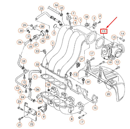 NEW VW BEETLE 9C THROTTLE BODY MOUNT GASKET 06A129748A ORIGINAL