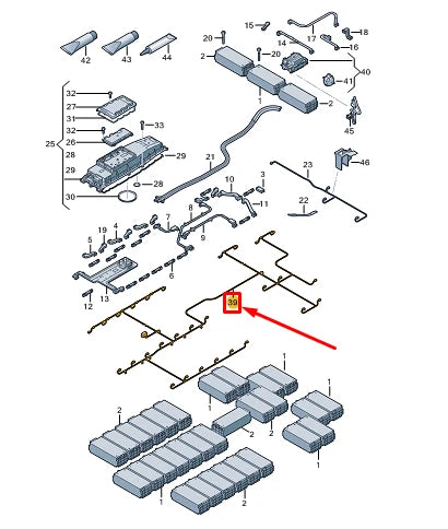 NEW AUDI E-TRON GT BATTERY MODULE WIRE SET 9J1915902A ORIGINAL