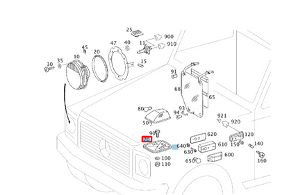 NEW MERCEDES-BENZ G W461 TURN SIGNAL LIGHT LENS SEAL A0008260085 ORIGINAL