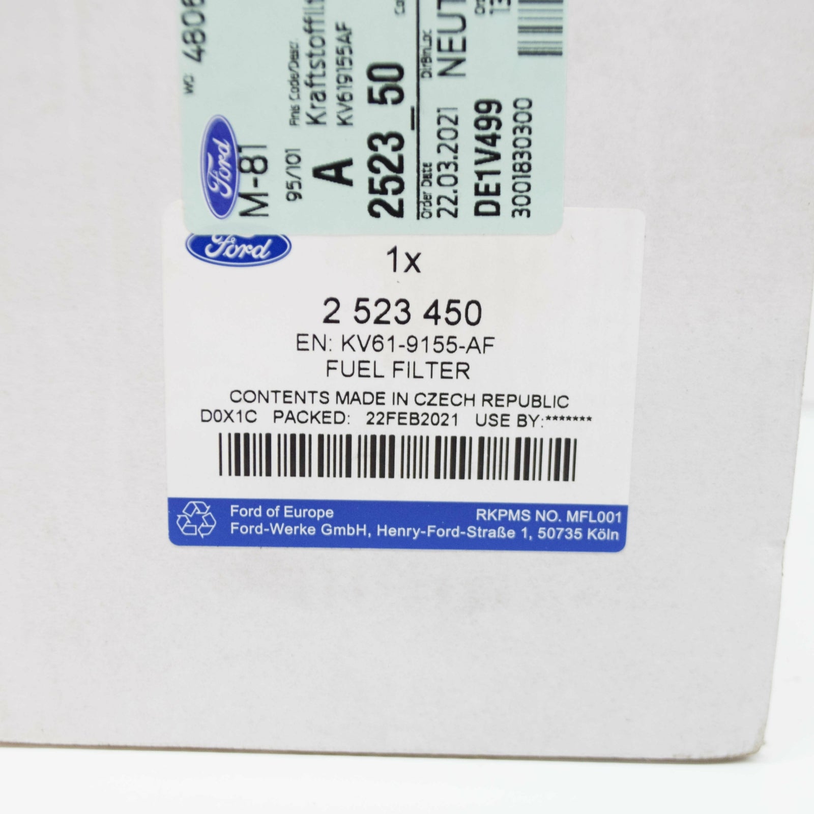 new ford tourneo connect mk2 fuel filter assy 2600314 kv61-9155-af original