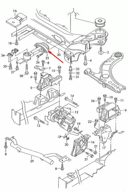 NEW AUDI TT 8N REAR ENGINE MOUNT 1J0199851AA ORIGINAL