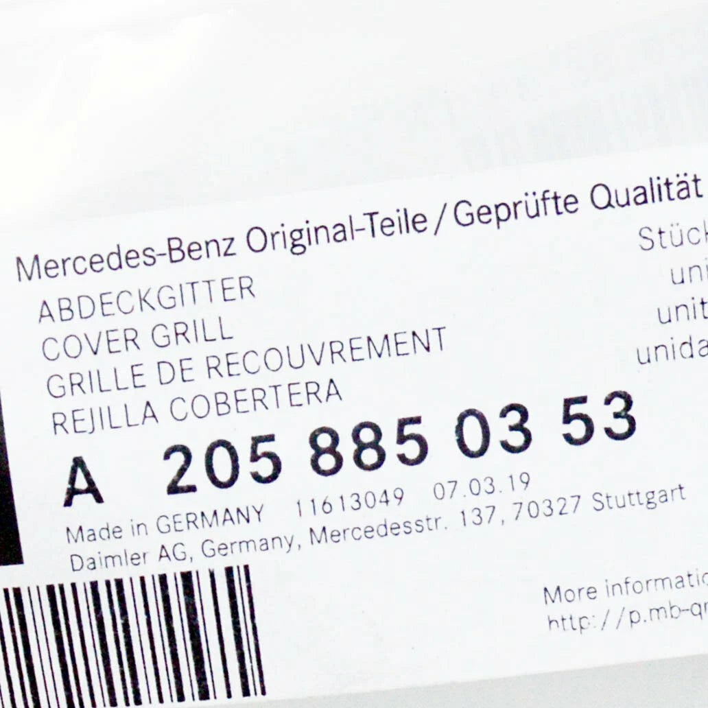 NEW MB C W205 AMG ESTATE REAR BUMPER RIGHT SIDE COVER GRILLE A2058850353