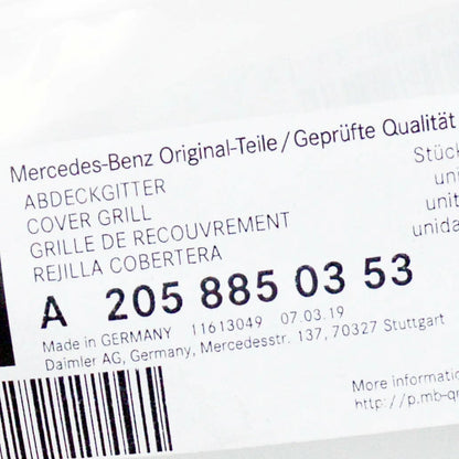 NEW MB C W205 AMG ESTATE REAR BUMPER RIGHT SIDE COVER GRILLE A2058850353