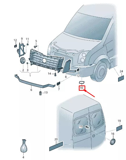 NEW VW CRAFTER 2F MK1 FRONT RIGHT HEADLIGHT PROTECTIVE FILM 2E1853412B