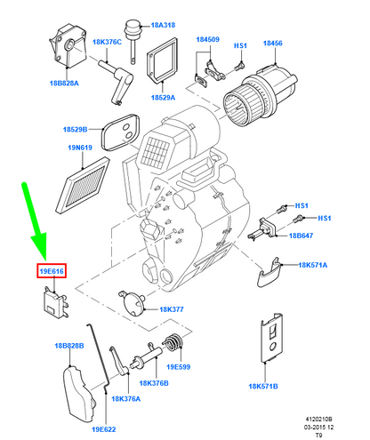 new ford transit mk3 air con temp control actuator 1056313 original