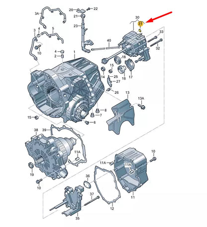 NEW AUDI A4 B7 TRANSMISSION VALVE BODY SEAL RING 01J325413 ORIGINAL