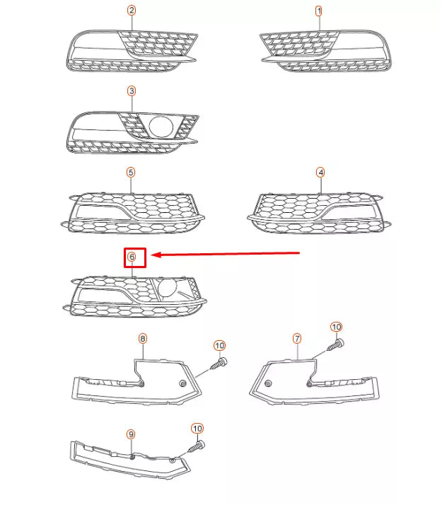 NEW AUDI A5 8T FRONT BUMPER RIGHT AIR GUIDE GRILLE 8T0807682N01C
