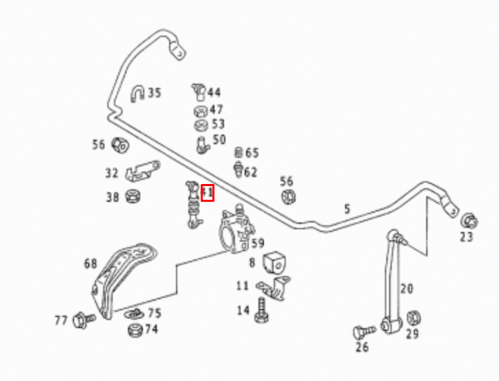 NEW MERCEDES BENZ W123 SALOON REAR TORSION BAR CONTROL ROD A1233201489 ORIGINAL