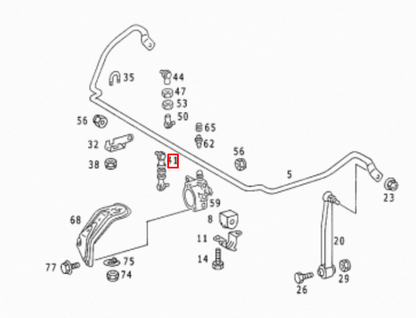 NEW MERCEDES BENZ W123 SALOON REAR TORSION BAR CONTROL ROD A1233201489 ORIGINAL