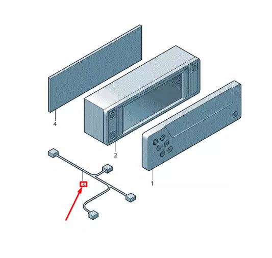 NEW VW TRANSPORTER VI T6 TAXAMETER ADAPTER CABLE LOOM JKV971636