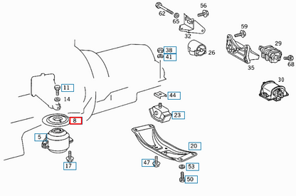 NEW MERCEDES-BENZ SL R129 FRONT ENGINE MOUNT PLATE A1292410134 ORIGINAL