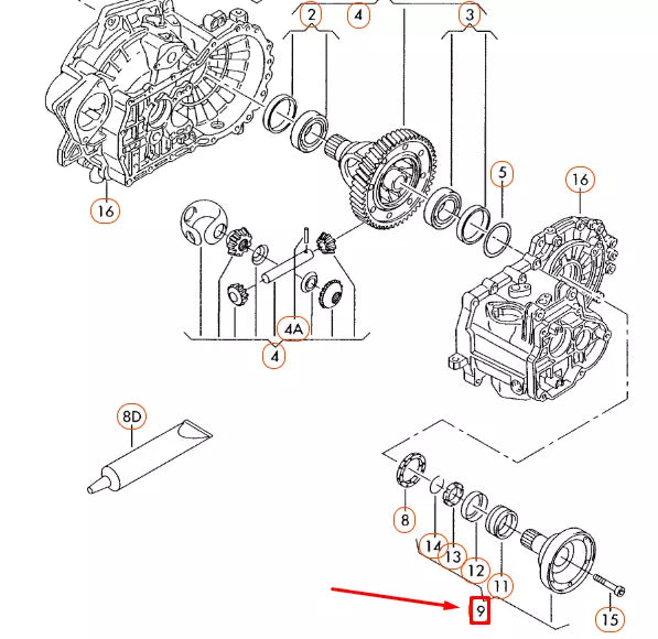 NEW AUDI A1 MK1 FRONT DRIVE SHAFT FLANGE 02A409343C ORIGINAL