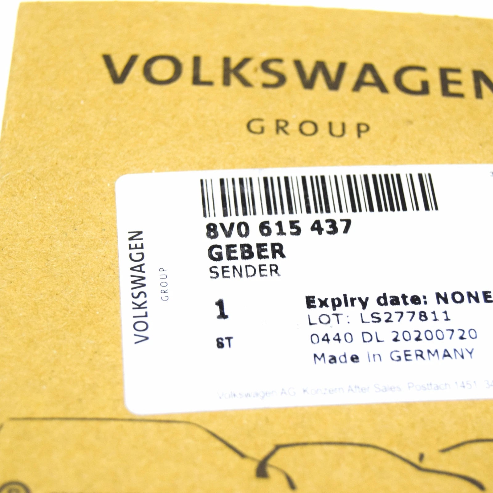 NEW AUDI A3 8V FRONT BRAKE PAD WEAR SENSOR 8V0615437 ORIGINAL