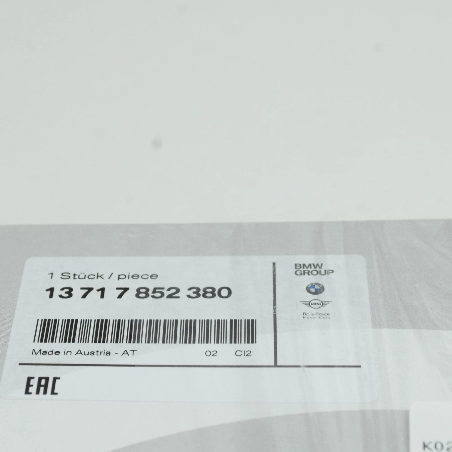 NEW BMW 8 COUPE F92 AIR FILTER 13717852380 7852380 ORIGINAL