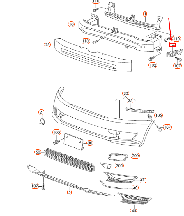 NEW VOLKSWAGEN PASSAT B8 FRONT BUMPER RIGHT GUIDE PROFILE 561807184A ORIGINAL