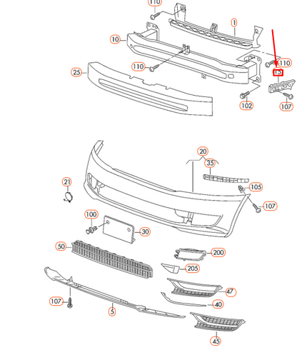 NEW VOLKSWAGEN PASSAT B8 FRONT BUMPER RIGHT GUIDE PROFILE 561807184A ORIGINAL