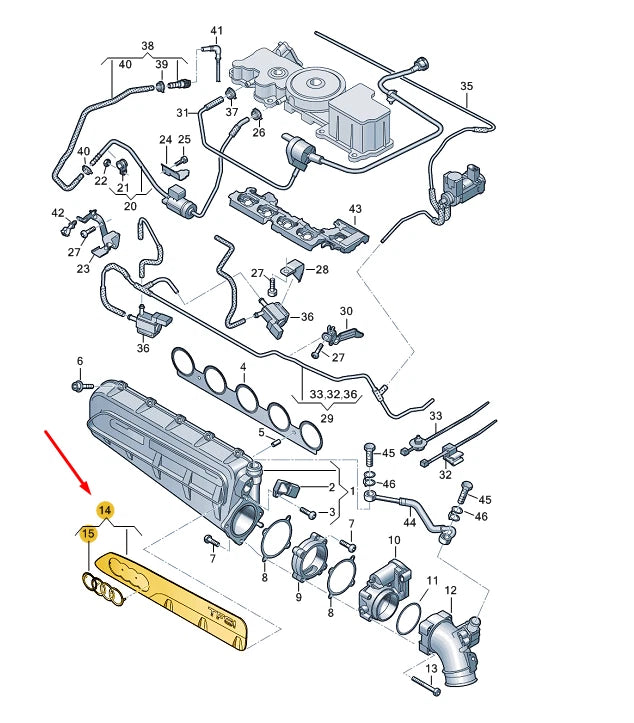 NEW AUDI RS Q3 F3 ENGINE COVER MAKER'S PLATE 07K133621C ORIGINAL
