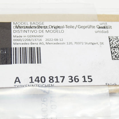NEW MERCEDES-BENZ S W221 FRONT FENDER EMBLEM BADGE A1408173615 ORIGINAL