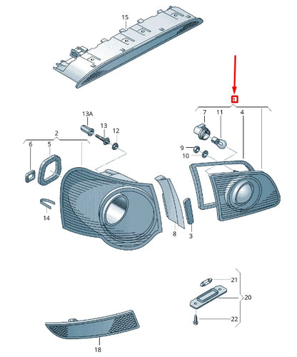 NEW VW PASSAT B6 3C REAR LEFT INNER TAILLIGHT 3C9945094 ORIGINAL