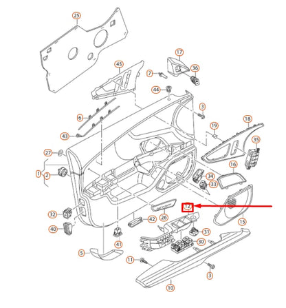 NEW AUDI A7 SPORTBACK 4G8 FRONT LEFT DOOR HANDLE SHELL LHD 4G8867171A6PS