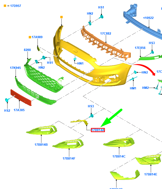 new ford mondeo mk5 front left fog lamp grille cover 2385482 original