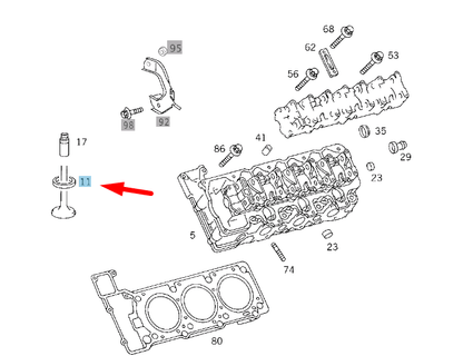 new mercedes-benz sl r129 exhaust valve seat ring a1130530232 original