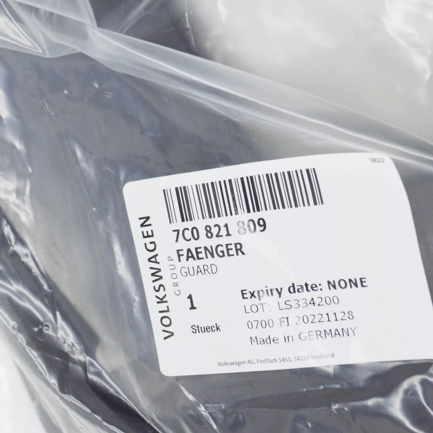 NEW VW CRAFTER MK2 SZ FRONT LEFT MUDGUARD FLAP 7C0821809 ORIGINAL