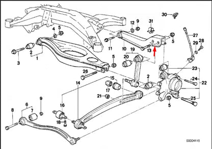 NEW BMW 8 E31 REAR AXLE UPPER CONTROL ARM 33321138015 ORIGINAL
