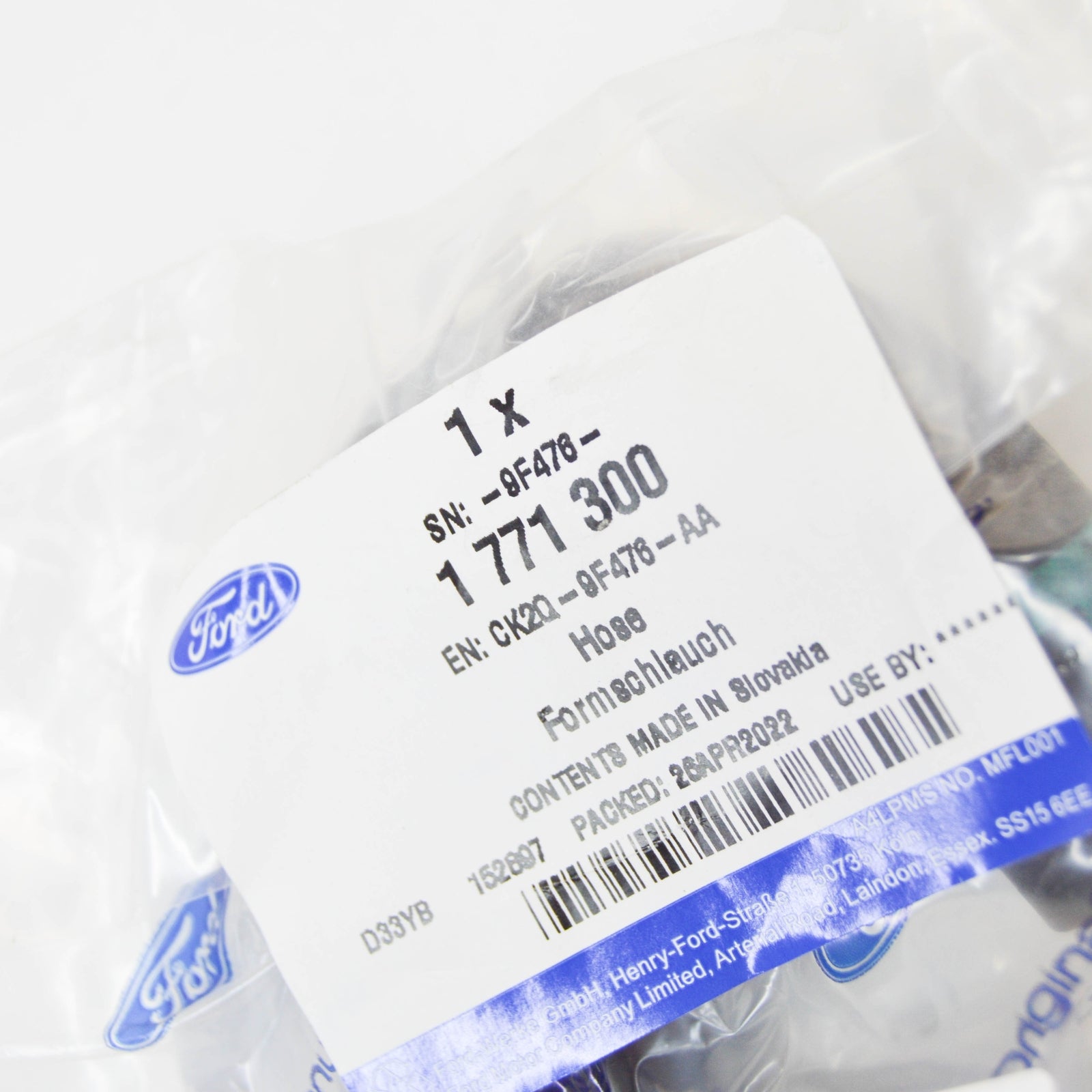 new ford tourneo custom egr cooler hose 1771300 ck2q-9f476-aa original