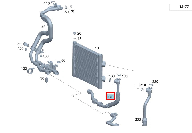 NEW MERCEDES-BENZ GLE W167 OIL COOLER FEED LINE A1675018900 ORIGINAL