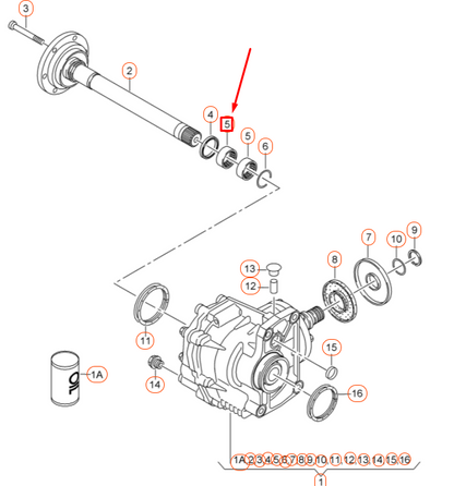 new audi a1 mk1 front axle flanged shaft needle bearing 012409139a original