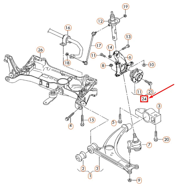 NEW AUDI RS Q3 8U FRONT WHEEL HUB BEARING WITH ASSEMBY PARTS 8J0498625A ORIGINAL