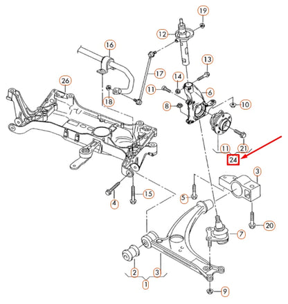 NEW AUDI RS Q3 8U FRONT WHEEL HUB BEARING WITH ASSEMBY PARTS 8J0498625A ORIGINAL