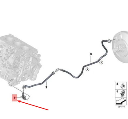NEW BMW 1 F20 VACUUM LINE NON-RETURN VALVE 11667620923 7620923 ORIGINAL