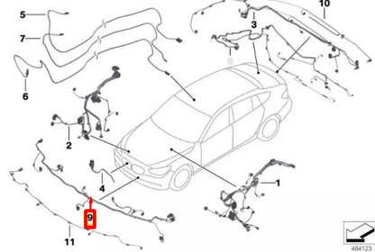 NEW BMW 5 F10 ELECTRICAL FRONT END WIRING HARNESS 61129291093 ORIGINAL