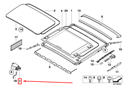 new bmw 3 e90 sunroof control motor 6922257 67616922257 original