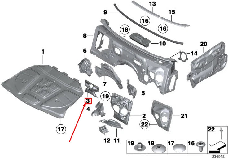 NEW BMW 5 F10 DASH PANEL ENGINE ROOM SOUND INSULATION 51489139205 9139205