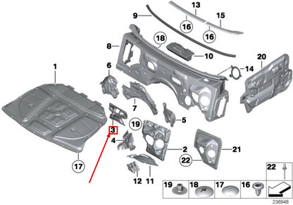 NEW BMW 5 F10 DASH PANEL ENGINE ROOM SOUND INSULATION 51489139205 9139205