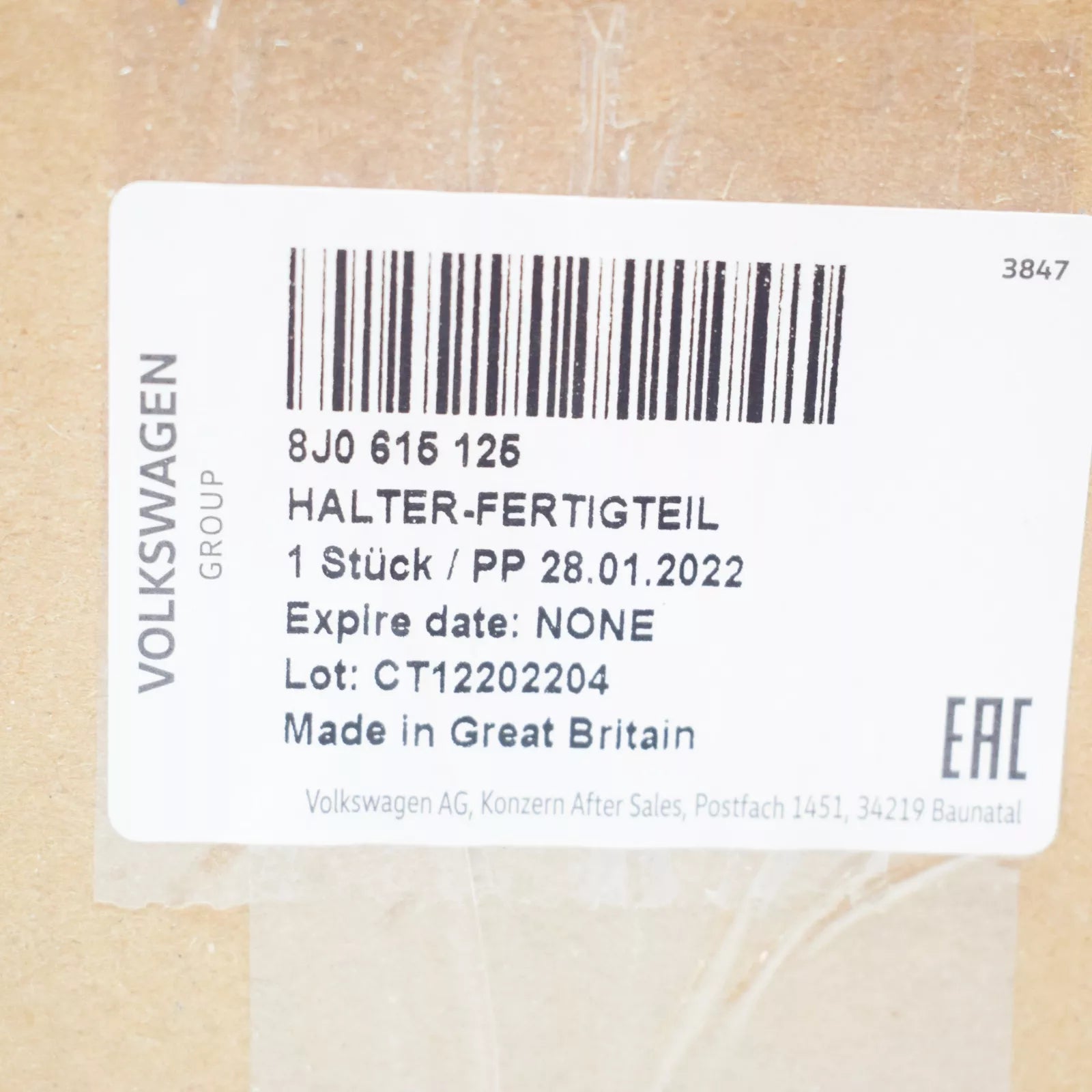 NEW AUDI TT 8J FRONT BRAKE CALIPER CARRIER 8J0615125 ORIGINAL