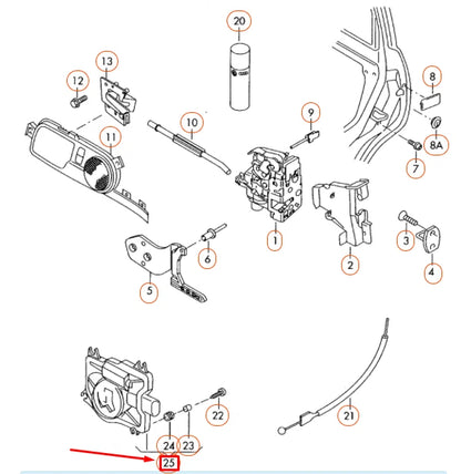 NEW VOLKSWAGEN PHAETON GP2 FRONT DOOR LOCK DRIVE UNIT 3D0837059B ORIGINAL